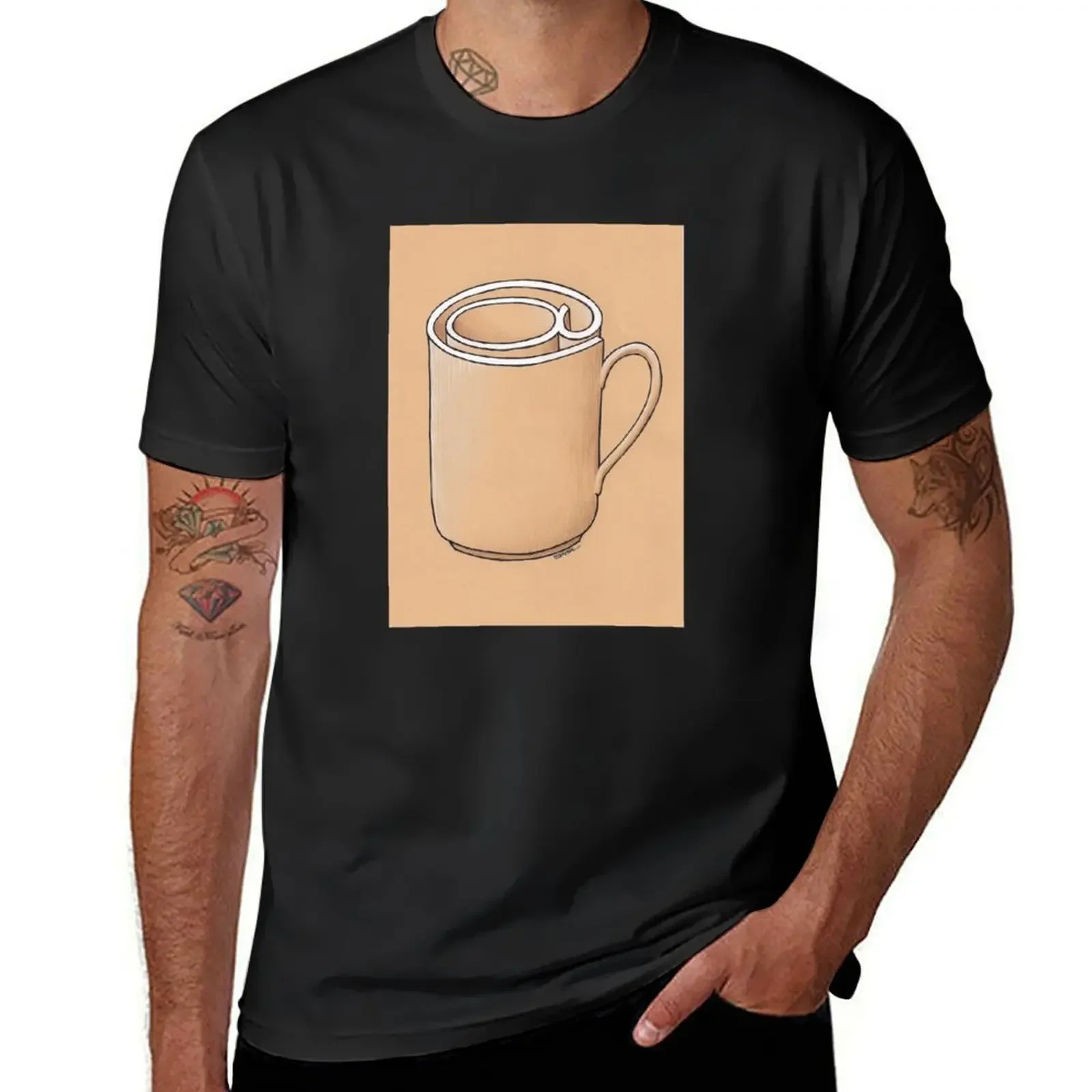 Electronic Mug T-Shirt summer clothes plus sizes fitted t shirts for men