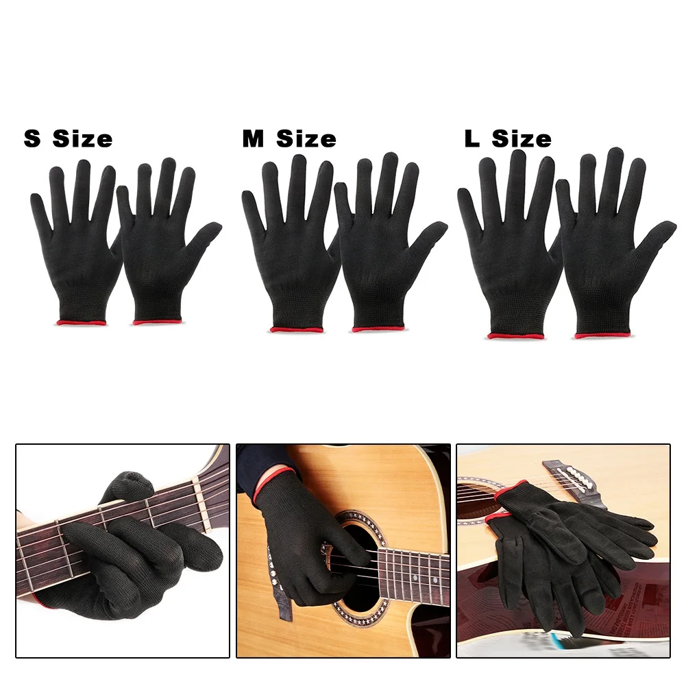 1 Pair Electric Bass Practice Gloves Anti-Pain Finger Left Hand Guitar Gloves Bass Glove For Professional Practice Beginner