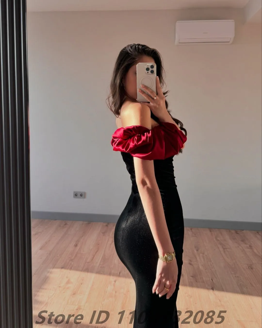 Eightale Floor Length Evening Dresses For Wedding Party Off Shoulder Velour Formal Prom Dress Dubai Party Gown Customized
