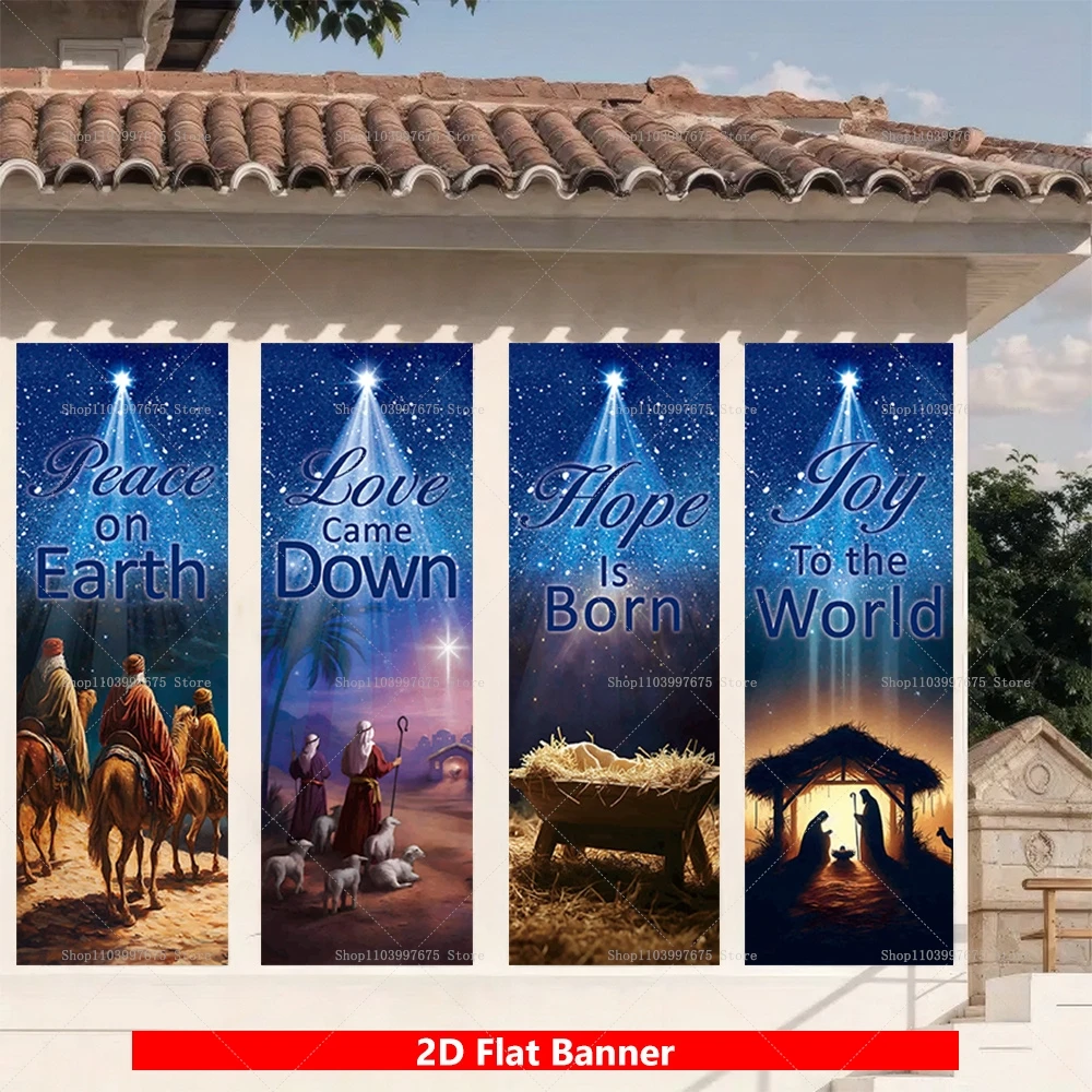 4 قطعة ثلاثة الحكيمة الرجال ركوب الجمل زينة حفلة عيد الميلاد التصوير خلفية راية كابينة تصوير الدعائم جدار الكنيسة ديكور #2