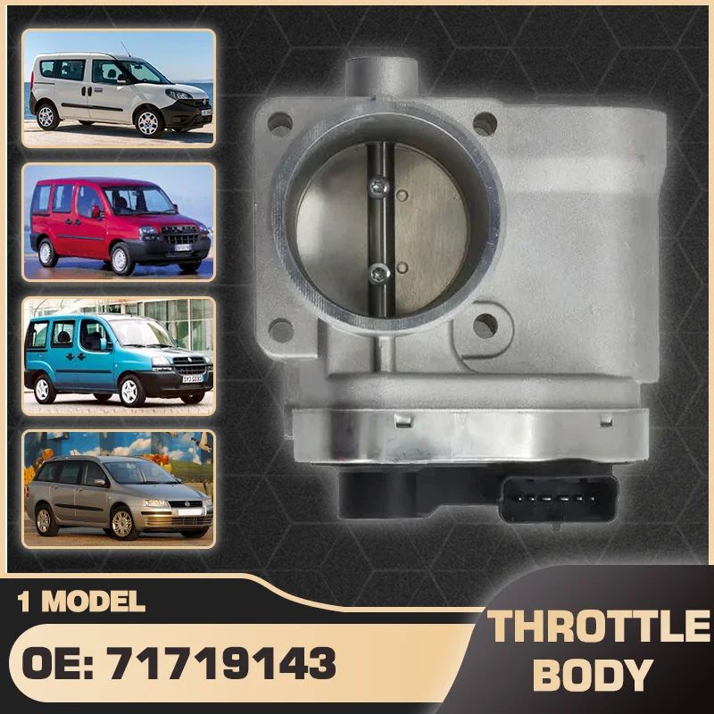 

Throttle Body Valve Assy For Fiat Doblo Box Body Fiat Doblo Monocab Fiat Doblo MPV Fiat Stilo Fiat Stilo Multi Wagon 71719143