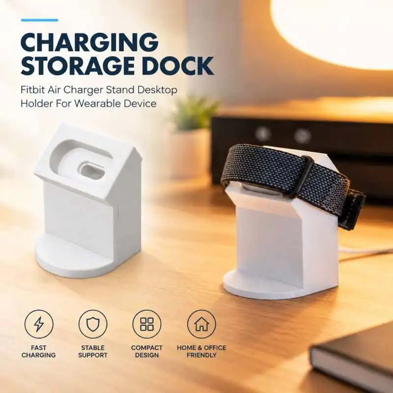 Charging Storage Dock Fit Fitbit Air Charger Stand Desktop Holder For Wearable Device