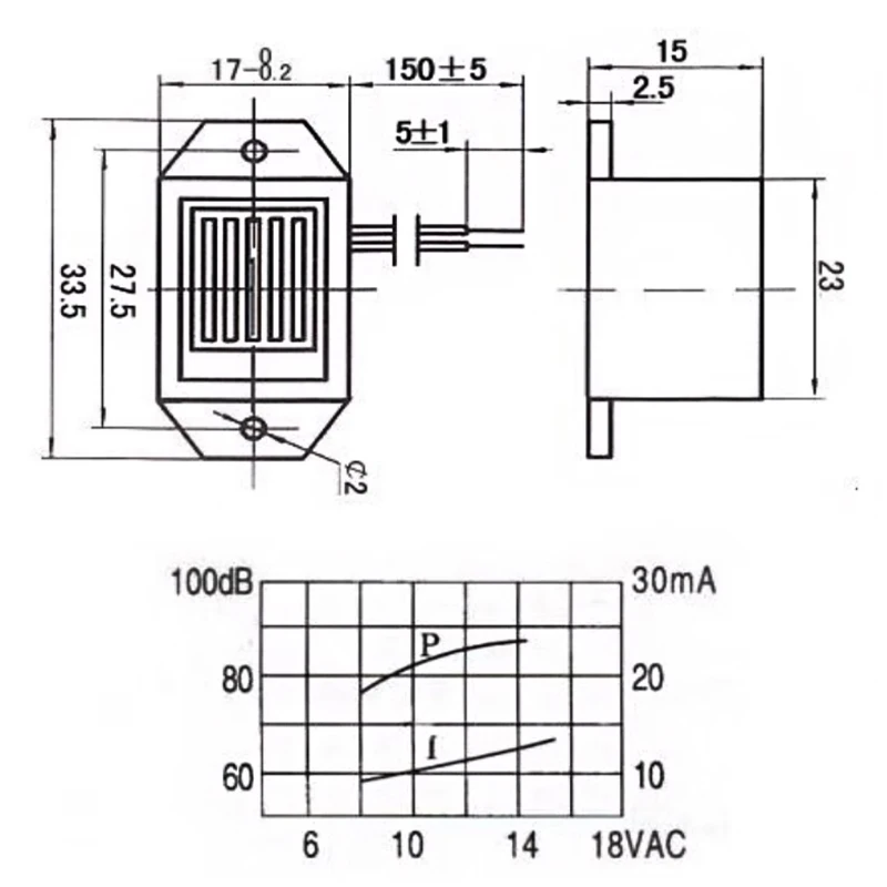 1 pz Cicalino di Allarme 2315 DC 3 V 6 V 9 V 12 V 24 V 90 dB Mini Allarme Elettronico Cicalino Alto Decibel Allarme di Vibrazione Linea Sonora Lunghezza 10 cm