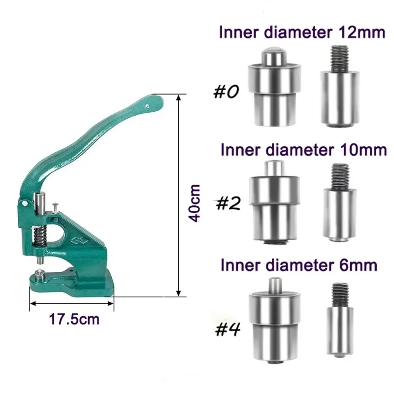 Machine à œillets de presse à main, kit d'outils à œillets rapDuty, 3 couvercles de poignée de matrice, 3000 œillets et 3 outils d'installation