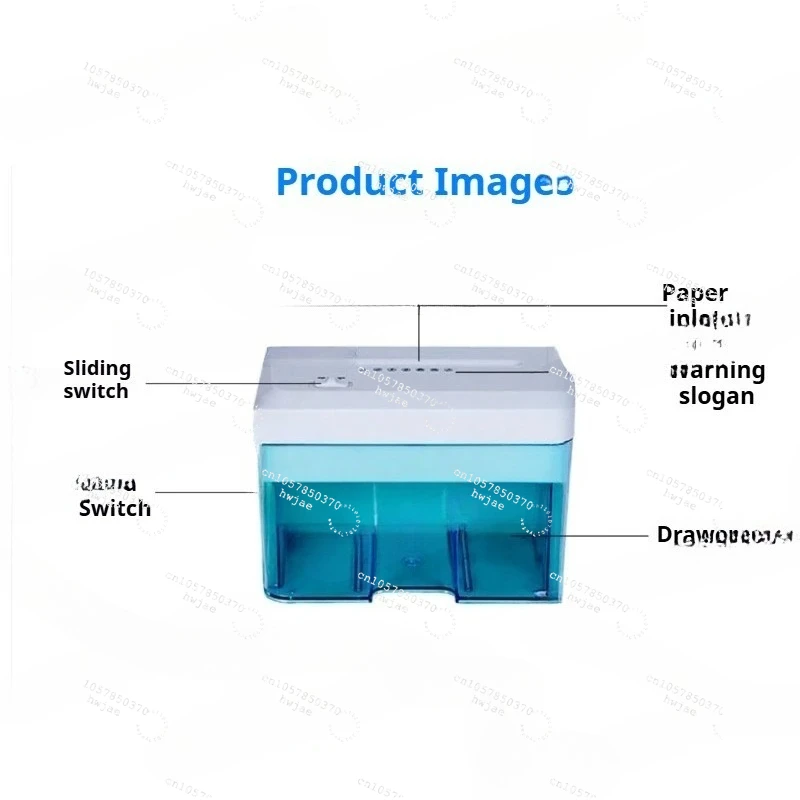 Electric Confidential Desktop Shredder - Cross Cut Paper Office Home Use Drawer Document Destroyer