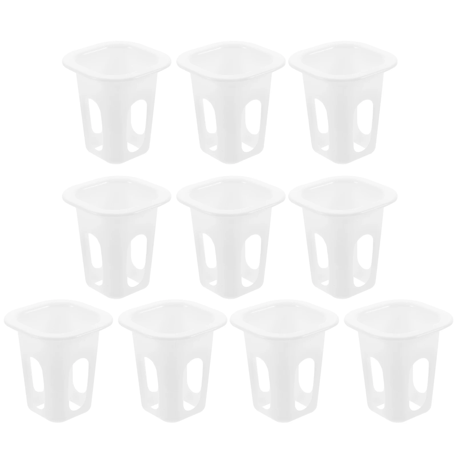 

50pcs Hydroponic Planting Baskets Durable PP Plastic Healthy Roots Mesh Cups Square Grow Pots Vegetable Planter Soilless