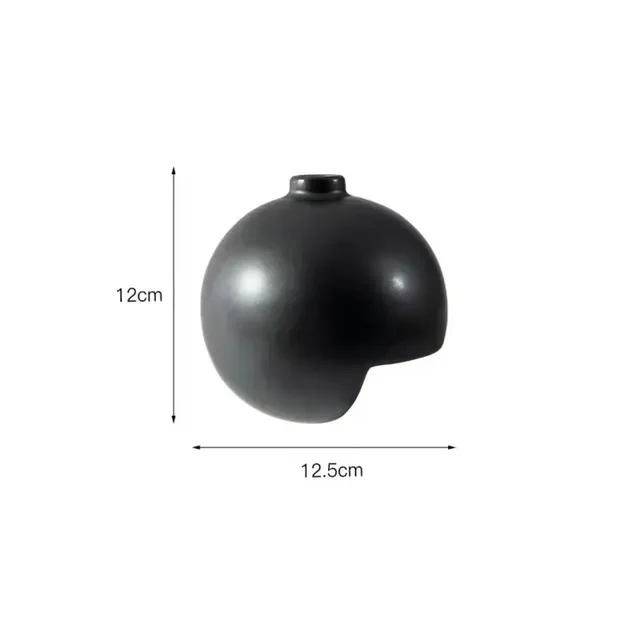 Right Angle Spherical Ceramic Vase Desk Decoration Vases Decorative Flowers Pots Flower Arrangement Modern Home Decor