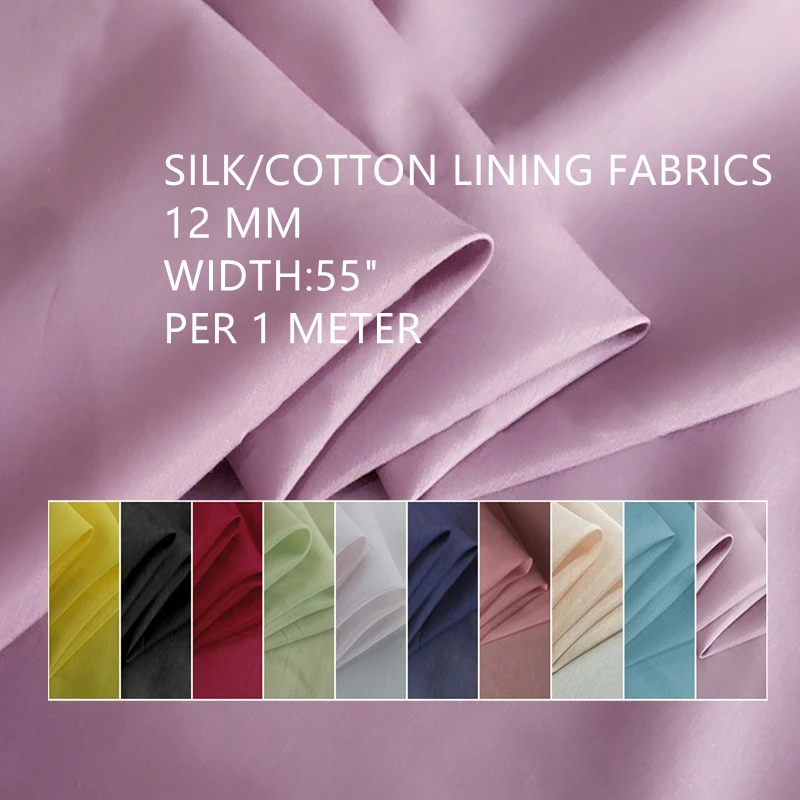 Silk/Cotton Fabrics For Sewing 12MM Width 55\