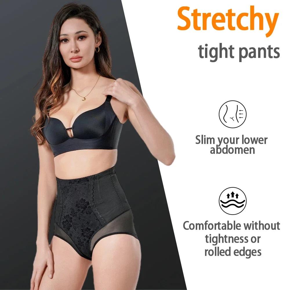 Sexy Women\'s Belly Slimming Shapers High Waist Panties Lace Crochet Postpartum Shapewear Tummy Control Waist Trainers Underwear