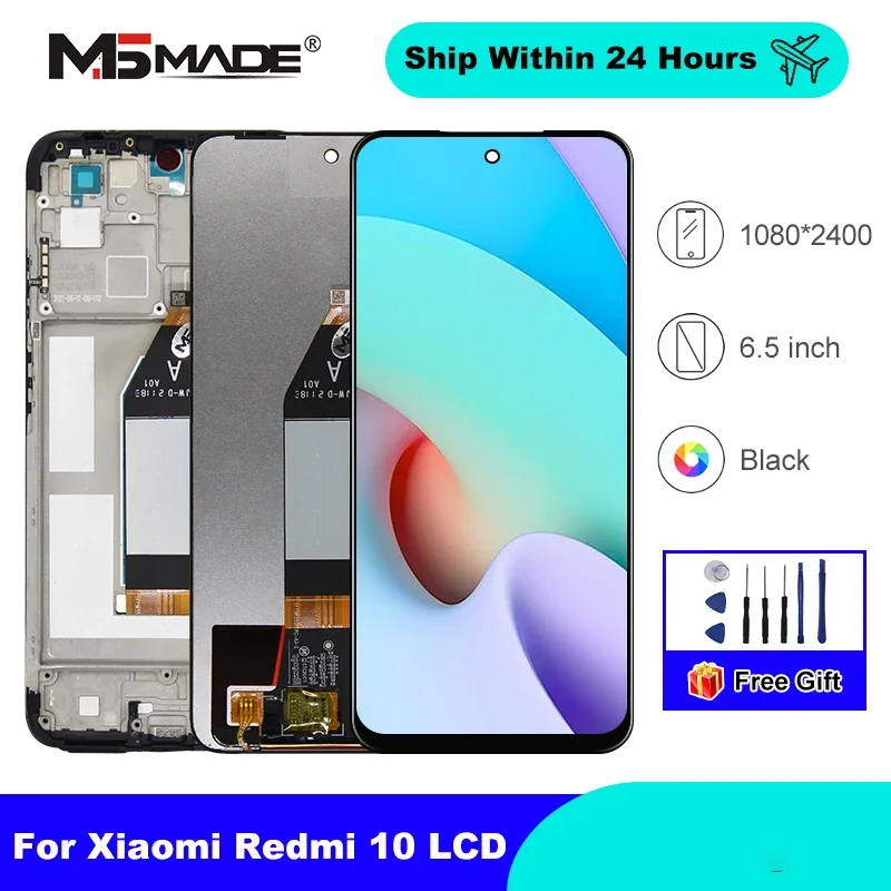 For Xiaomi Redmi 10 LCD Display Touch Screen Digitizer Assembly Parts For Redmi 10 Display 21061119AG