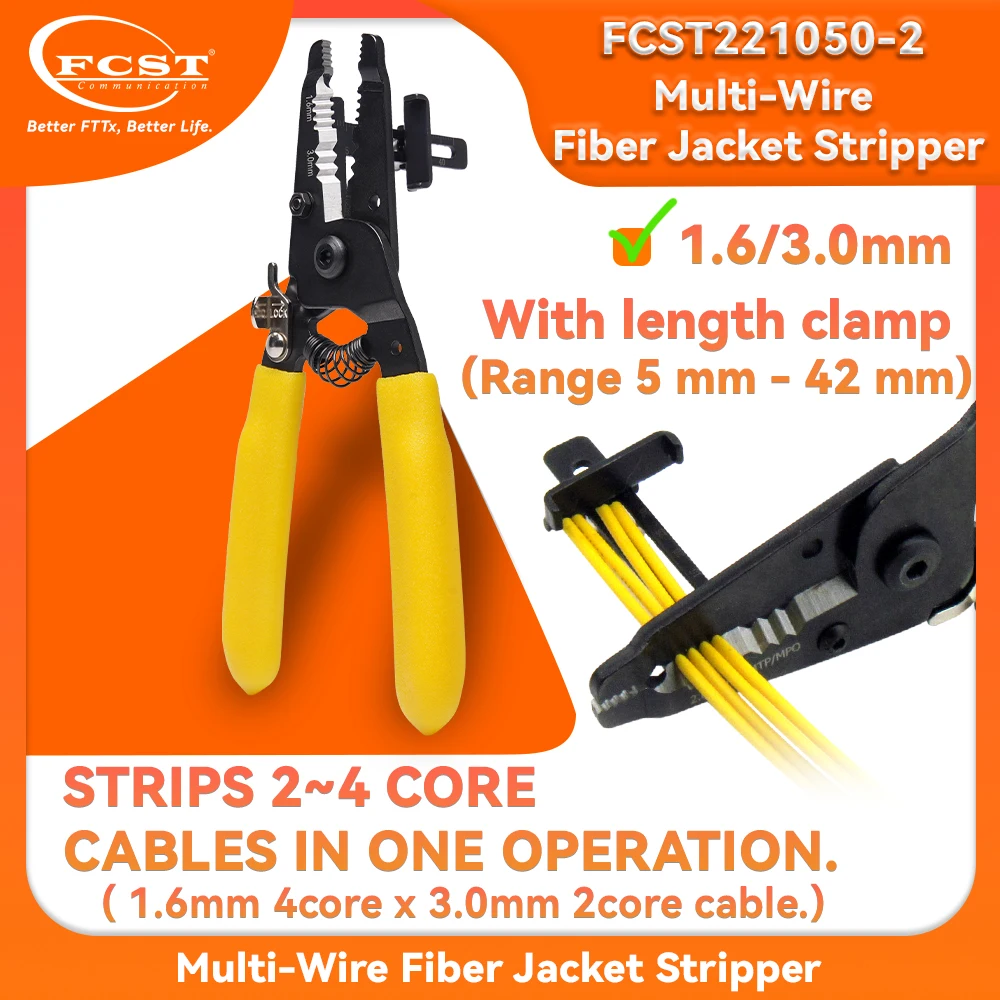 Fcst ftth Faser werkzeug Mehrdraht-Faser mantel ab streifer geeignet optischer Kabel aufreißer für 1.2/1,8mm 1.6/3,0mm 2,0mm/mtp/mpo