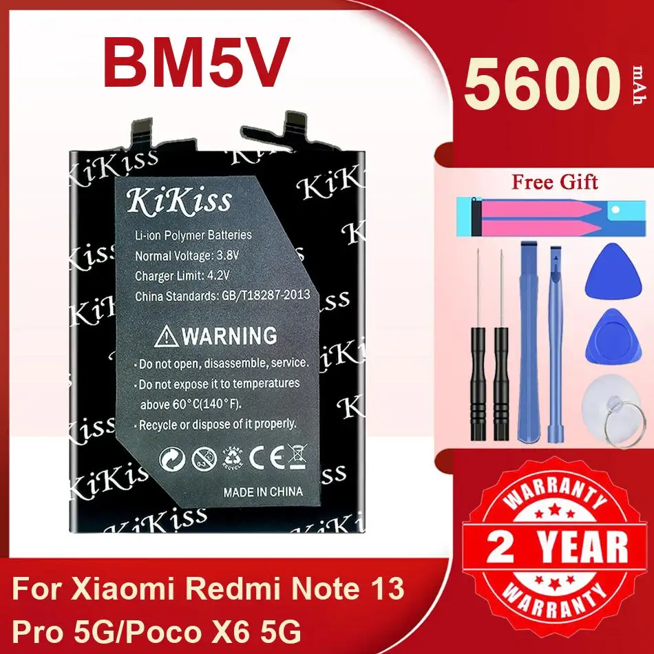 

Kikiss 5600Mah BM5V Battery For Xiaomi Redmi Note 13 Pro 5G/Poco X6 5G