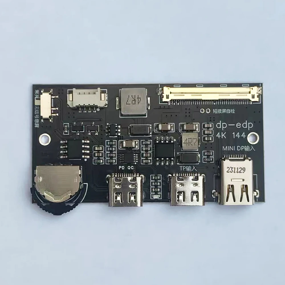 mini DP to eDP 4k edp controller board 4K 144hz/2k 240hz/1080/480hz DIY Portable monitor