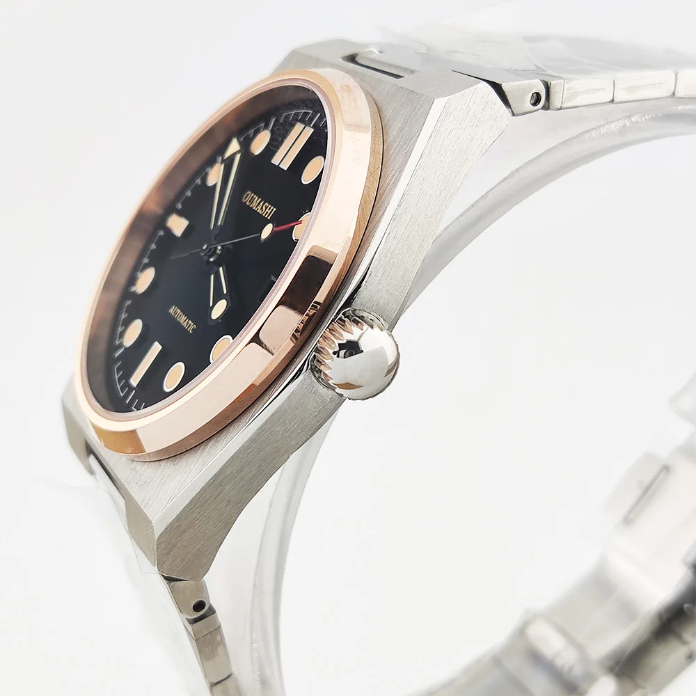 OUMASHI-40mm NH35 elegant Business Fashion luminous water resistant date Automatic mechanical watches male customizable
