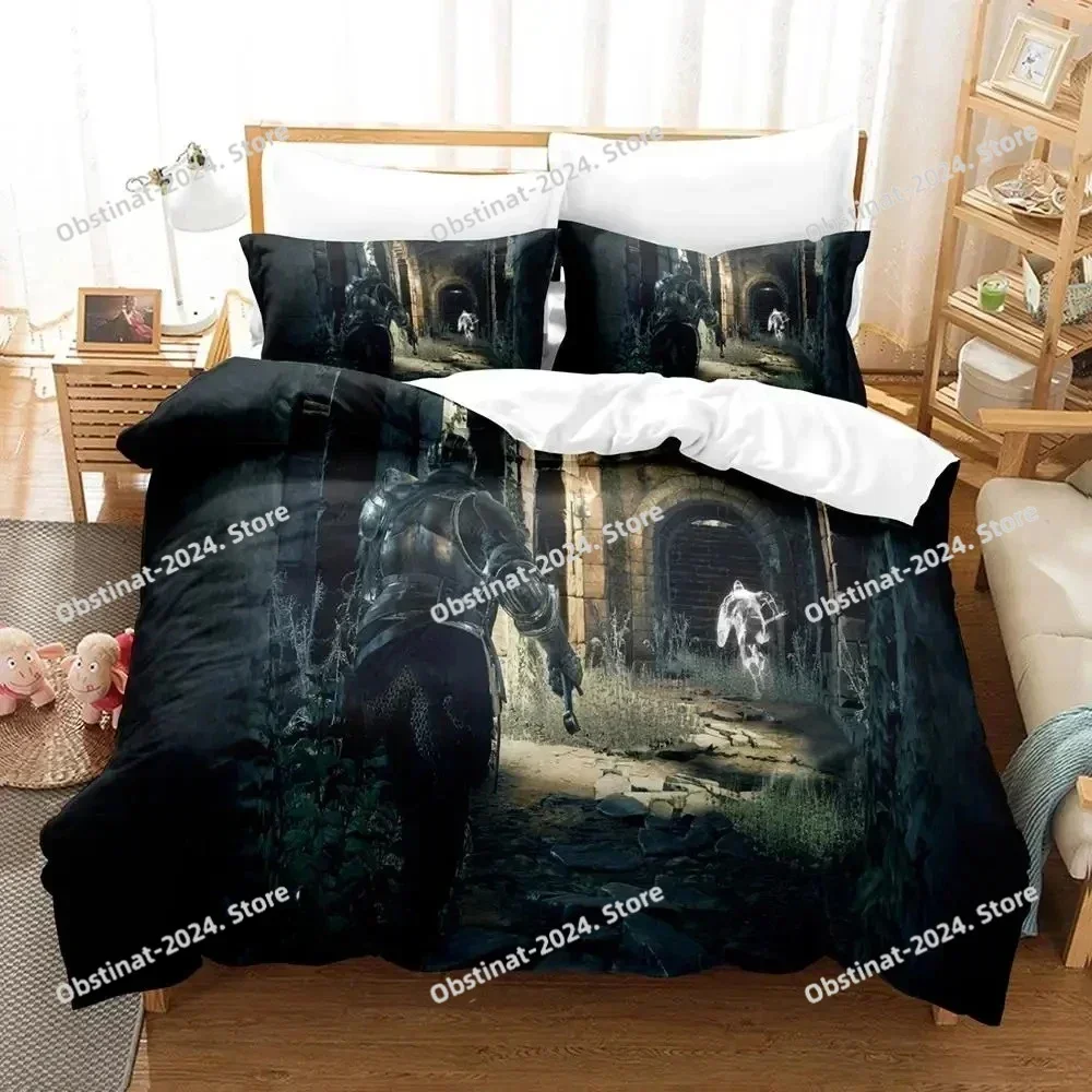 3D Top Game Dark Souls Bedding Set Printed single Comforter Quilt Bed Cover Duvet Cover Pillow Case 3 Pieces Set Kids Adult Size