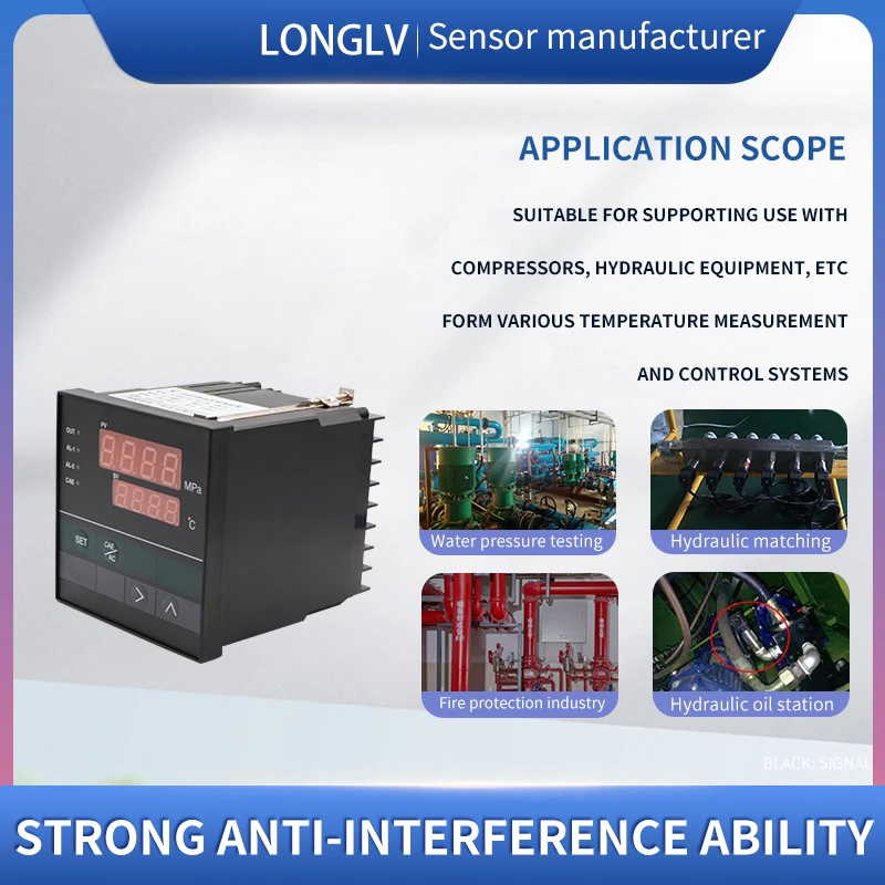 LONGLV-Instrumento Digital inteligente de Control de presión y temperatura, serie PCL-103