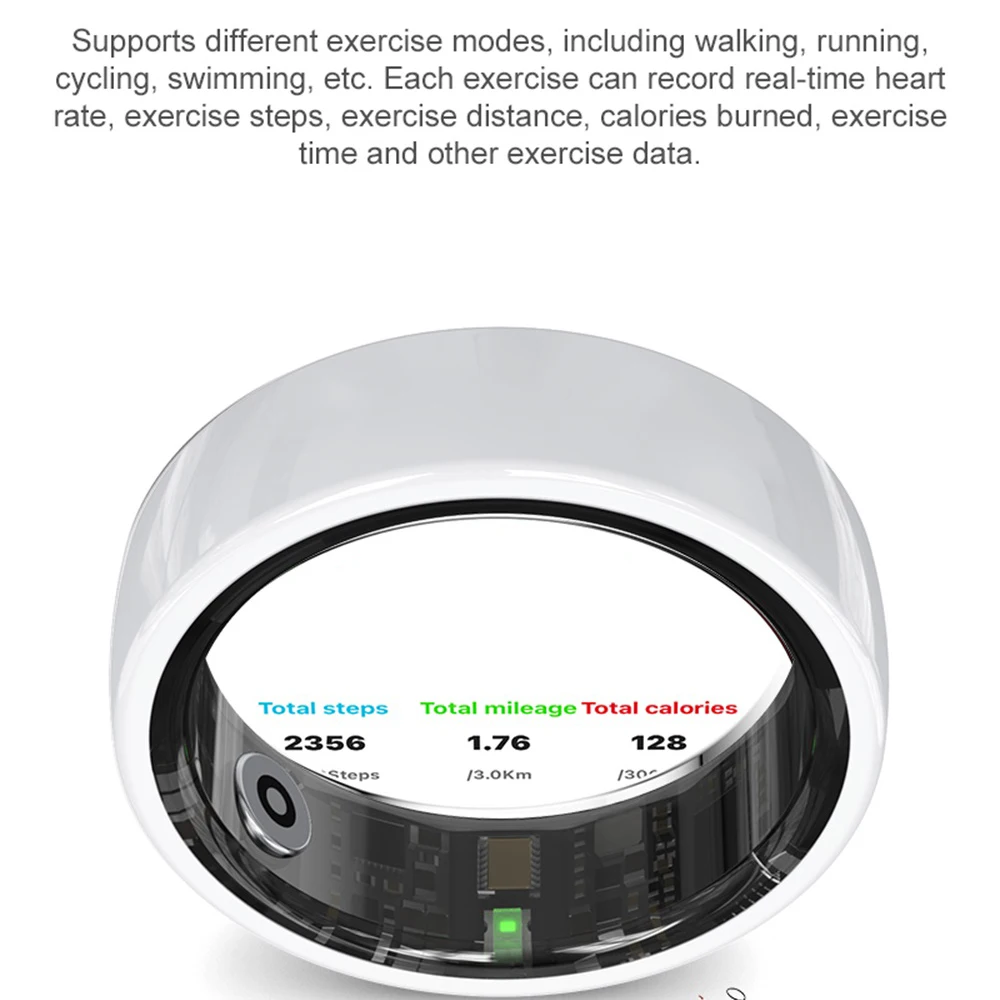 New Smart Ring Couple Space Interaction Heart Rate Sleep Monitor Waterproof Gesture Control Sports Blue Tooth Bracelet Men Women