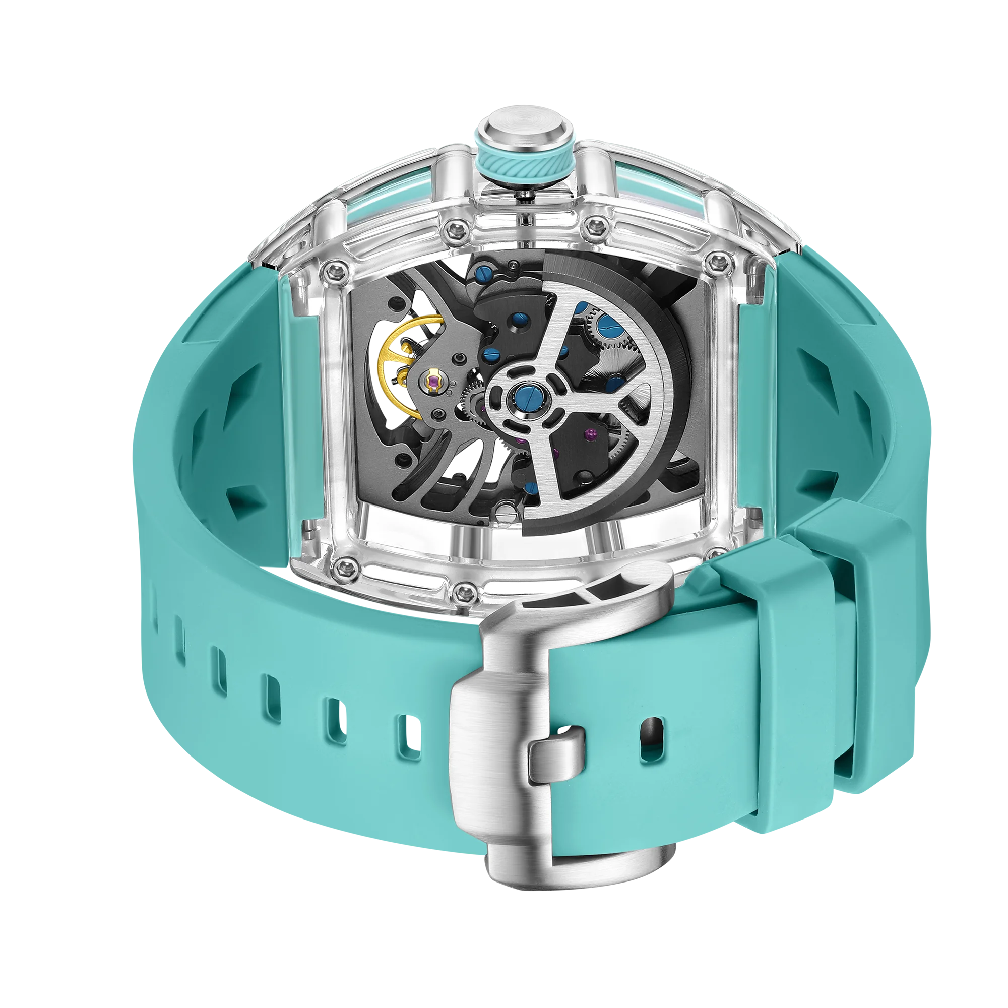 Gorman 2026 Tonneau Mechanical Wristwatch Business Automatic Watch Crystal Hollow Watch Luminous New Year Gift Limited Edition