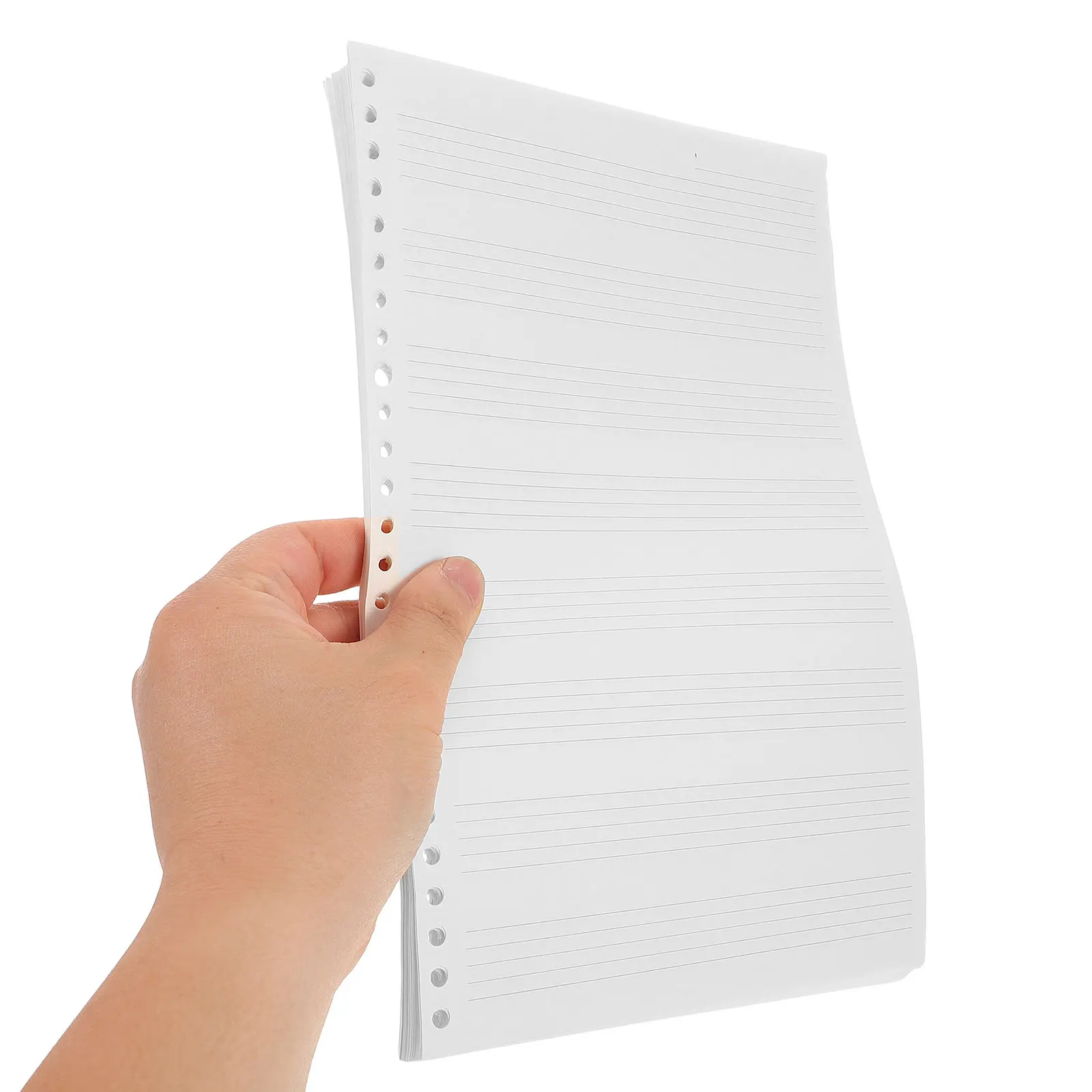 2 Books Blank Sheet Music Refill 10x7 Inch Loose-Leaf Staff Paper Precise Lines Portable Lightweight for Musicians Students