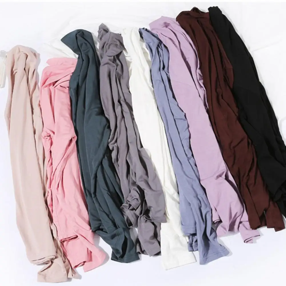 

Весенне-осенний женский топ, водолазка с длинным рукавом, женский топ, осень-зима, однотонная свободная футболка из модала, уличная одежда