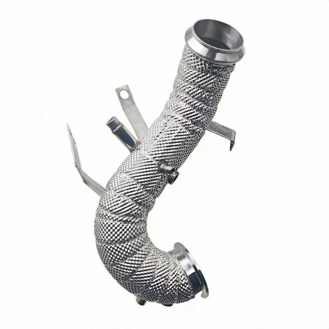 DEX Stainless Steel With Heat Shiled High Flow Exhaust Downpipe for  2019+ Mercedes-Benz  AMG W177 A45 A45S M139 2.0T