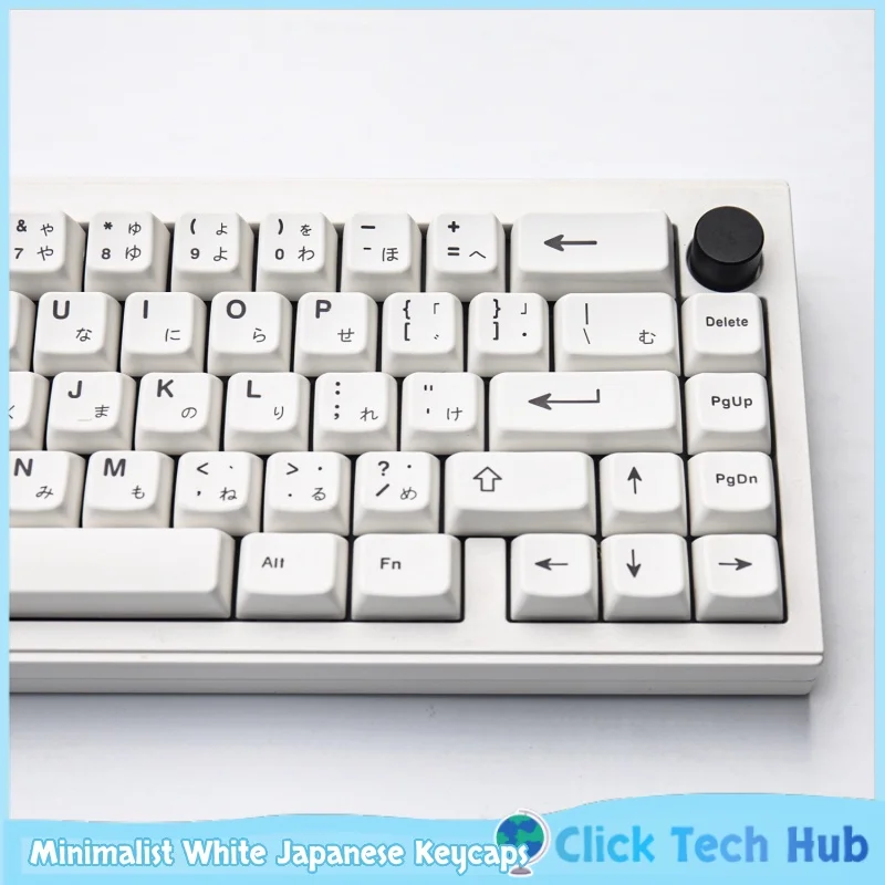 

Минималистичные колпачки для клавиш White Atk, японские и английские колпачки для клавиш Pbt Cherry Mda, термосублимированные колпачки для механической клавиатуры Woting