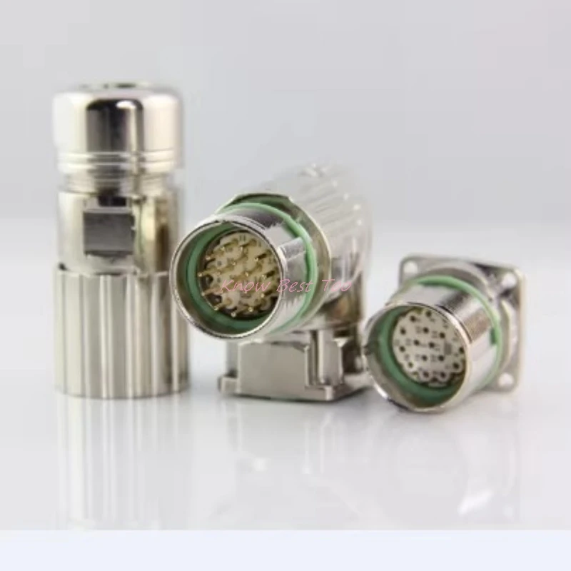 1PCS New M23 6 7 9 12 17 19 Pin Plug Female / Male Connector M623 for Servo Motor  Encoder