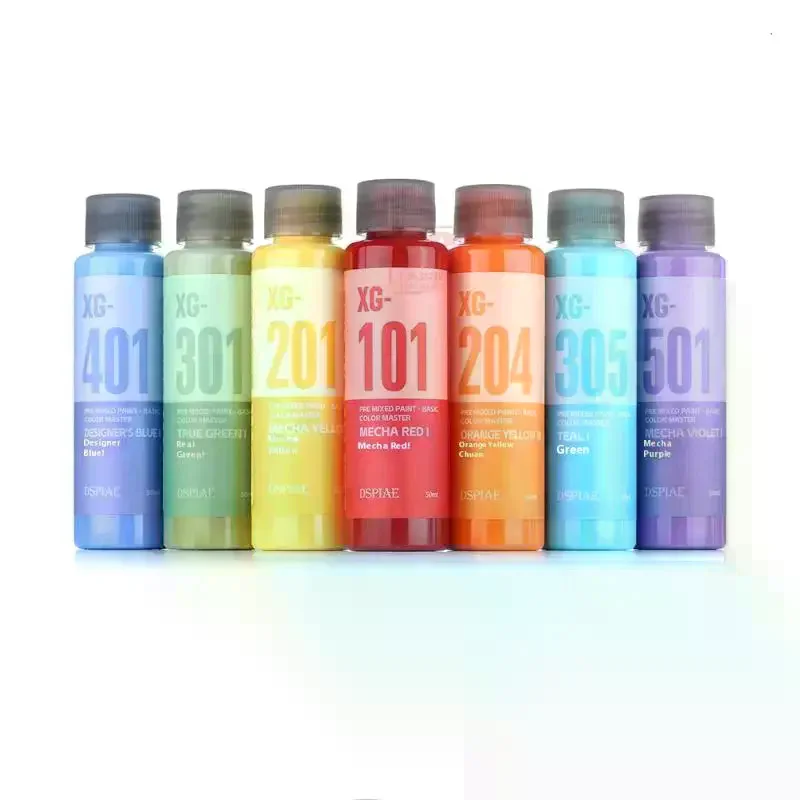 

1Pcs 50ml XG Water Based Pre-mixed Paint Brush/Spraying For RX-78-2 ZAKU Model Coloring Painting DIY Accessories