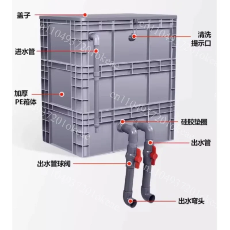 Trunk Aquarium Filter Box Three-in-one Water Circulation Drip Filter Tank External Filtration Box for Fish Pond