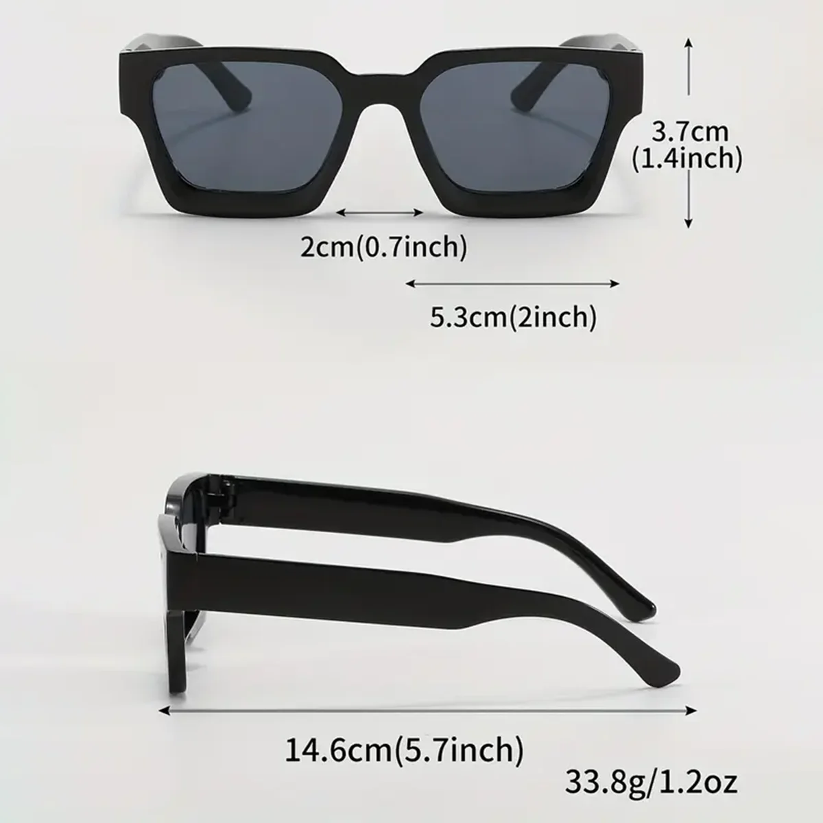 1 Stück Herren-Sonnenbrille, klassische modische Sonnenbrille mit quadratischem Rahmen, modisches Accessoire, unverzichtbar für den Urlaub, modischer Artikel – Detail 6