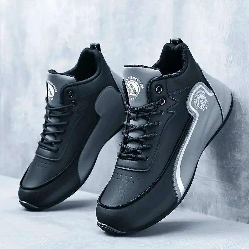 

Men's Sneakers PU Leather Waterproof Casual Sports Shoes for Men Comfortable Non Slip Casual Sneaker Male Tennis Training Shoes