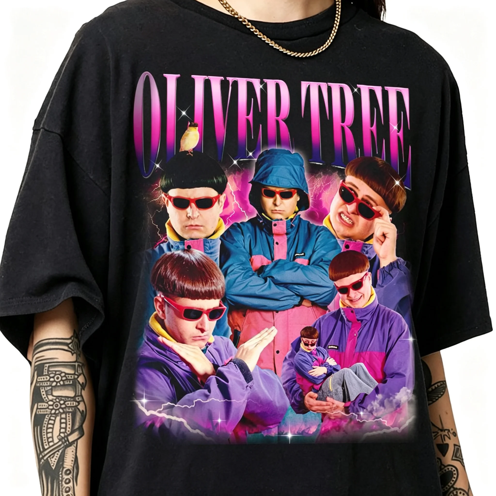 Limitiertes Oliver Tree Grafik-Shirt - Unisex Y2k-Shirt - Lustiges Oliver Tree T-Shirt – Detail 2