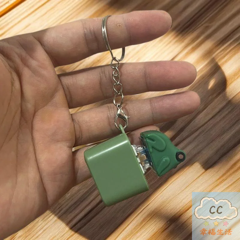 مضحك كراكينج الضفدع بطة المفاتيح لوحة المفاتيح القابلة لإعادة الشحن تململ الفرس الصوت كيرينغ مع ضوء LED لتخفيف التوتر #4