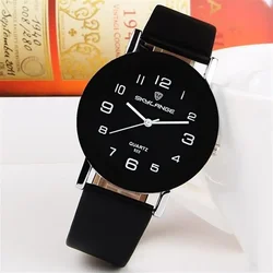 Gran oferta de Reloj de pulsera para Mujer, Reloj de pulsera de cuarzo negro de cuero de moda, relojes informales para Mujer, Reloj femenino 2022