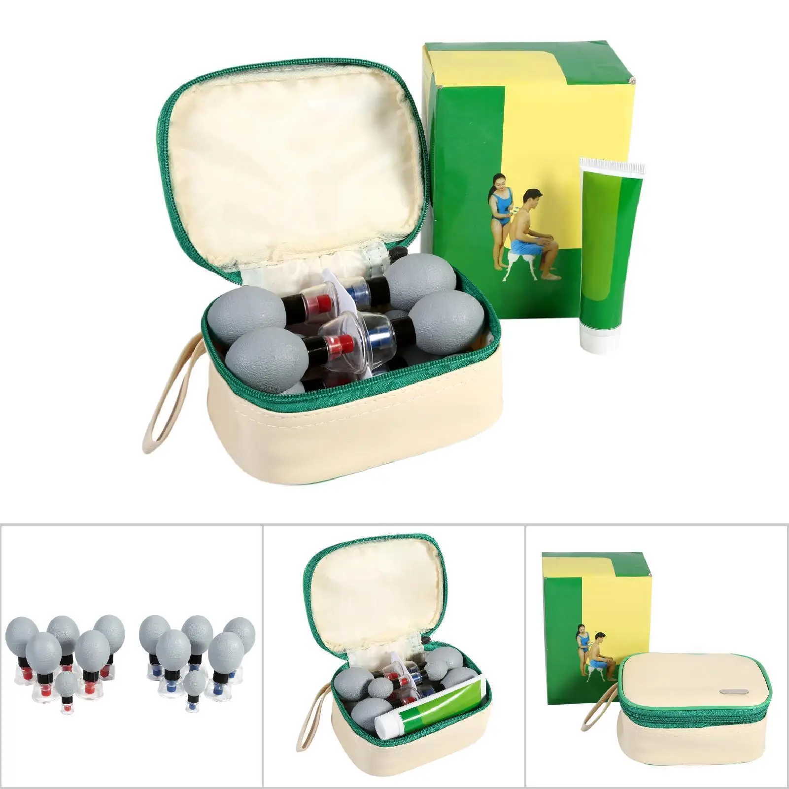 Vacuum Cupping Set Magnetic Therapy Suction Cups for Acupuncture Moxibustion Massage - 8/12/18pcs