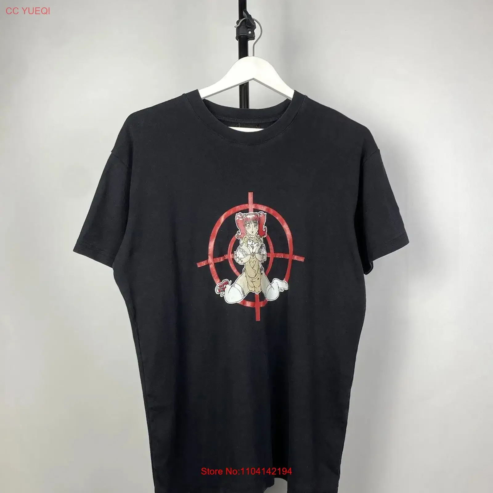 Vintage 90s Hook Ups Style Logo Sexy sk8 streetwear T Shirt Men s L Size vintage Washed Versatile Comfortable Casual Breathable