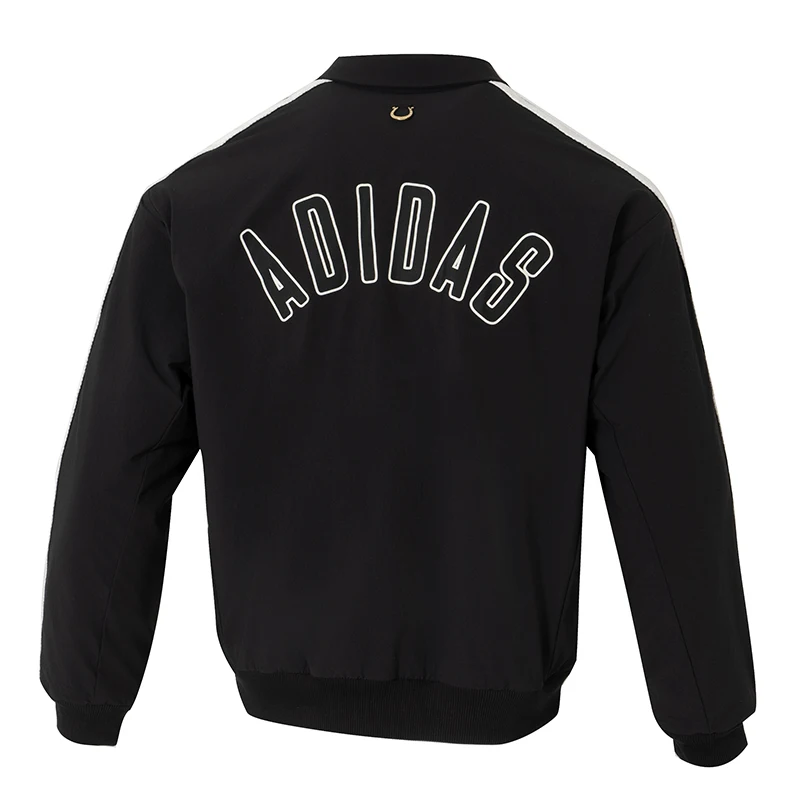 Adidas Men's Sportswear Fleece-Lined Woven Jacket Water-Resistant Three-Stripe Coat KE4057