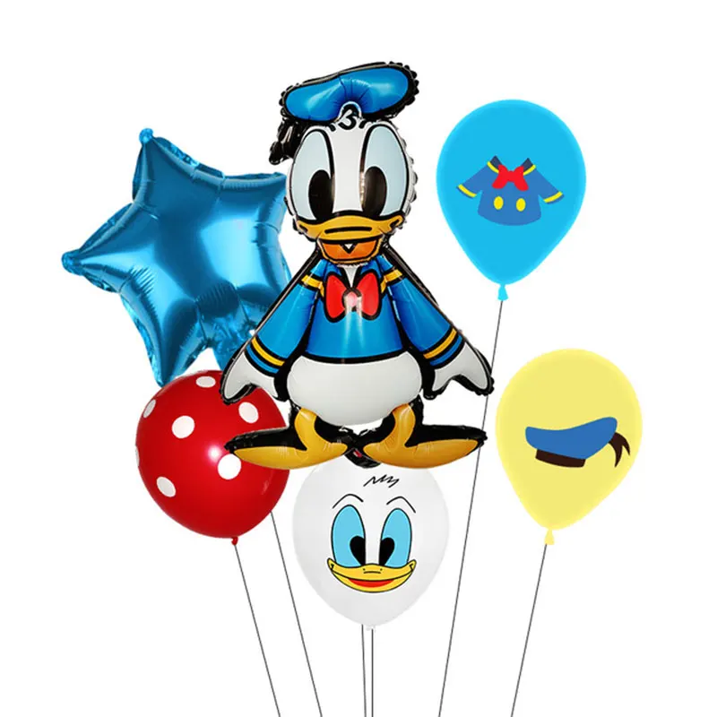 10pcs Donald Duck Party Supplies Boy Girls Latex Balloons Birthday Party Decoration Baby Shower Party Supplies