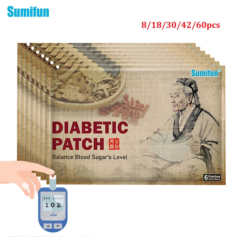 6/18/30/42/60Pcs New Diabetes Patch Mediacl Plaster 100% Natural Herbal Stabilizes Blood Sugar Level Balance Blood Glucose Care