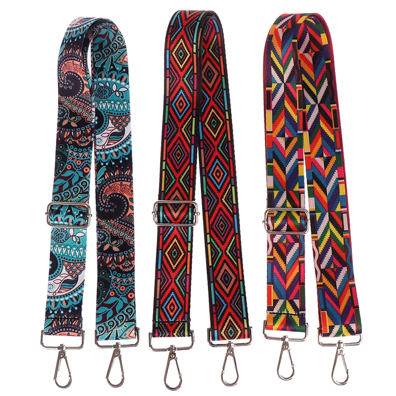 1pc Nylon Bag Strap Woman Colored Straps for Crossbody Messenger Shoulder Bag Accessories Adjustable Embroidered Belts Straps