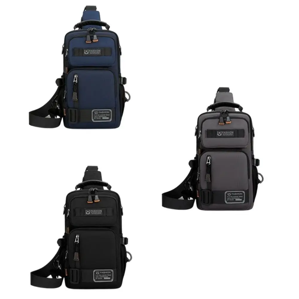 المحمولة متعددة جيوب الرجال حقيبة صدر للرجال القماش حقيبة كتف الرياضة رسالة حقيبة سستة متعددة الوظائف حقيبة كروسبودي الرجال