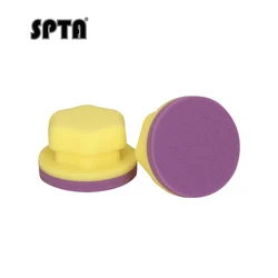(Single Sale) SPTA Hand Hold Waxing Sponge High Density Polyester Sponge Auto Tire Waxing Applicator Leather Polishing Waxing