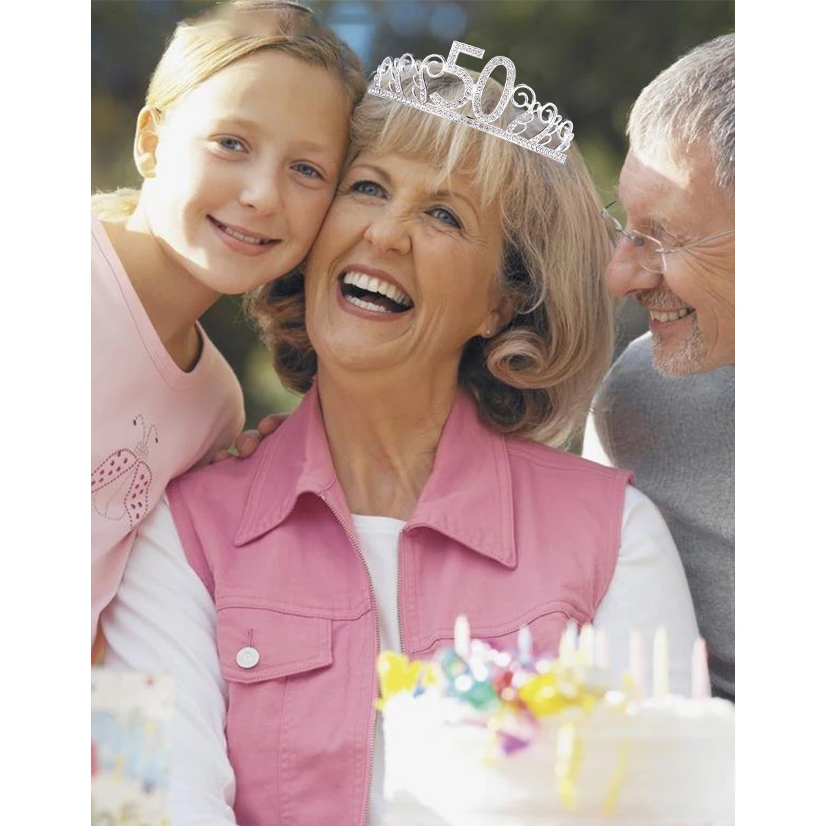 

Crystal Rhinestone Crown Hair Comb Queen Crown Dance Party 50Th Birthday Tiara Comb For Women Anti-Allergic Wavy Tiara Hair