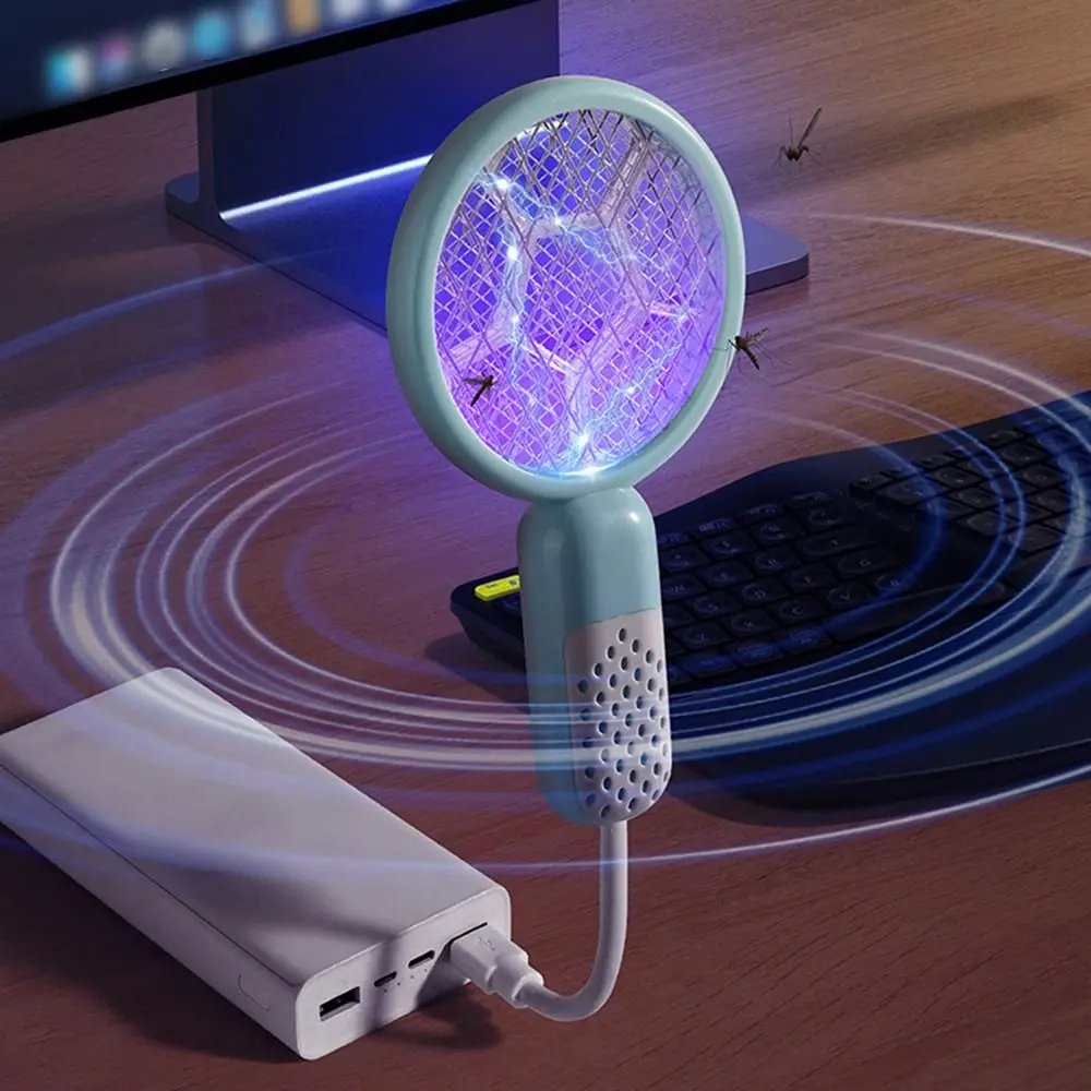 

Compact Mini USB Mosquito Swatter Electric Shock UV Light Insect Racket Portable Security Net Fly Bug Zapper Summer