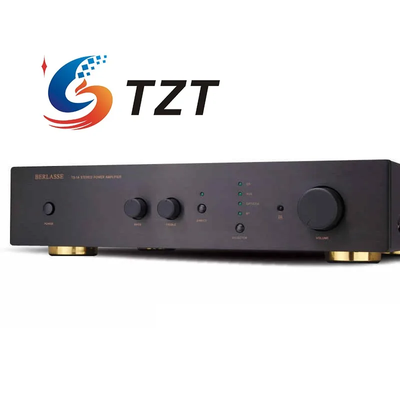 TZT فضي/أسود TS-1A HiFi2.0 عالية الطاقة ثنائي القناة ستيريو مكبر صوت مكبر كهربائي Bluetooth5.0 220 فولت