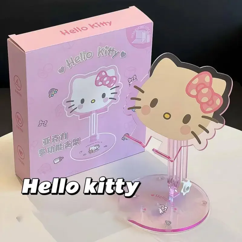Hello Kitty Soporte para teléfono ajustable con múltiples ángulos Soporte de escritorio plegable Compatible con Smartphone Tablet Ipad para cama Sofá Observación