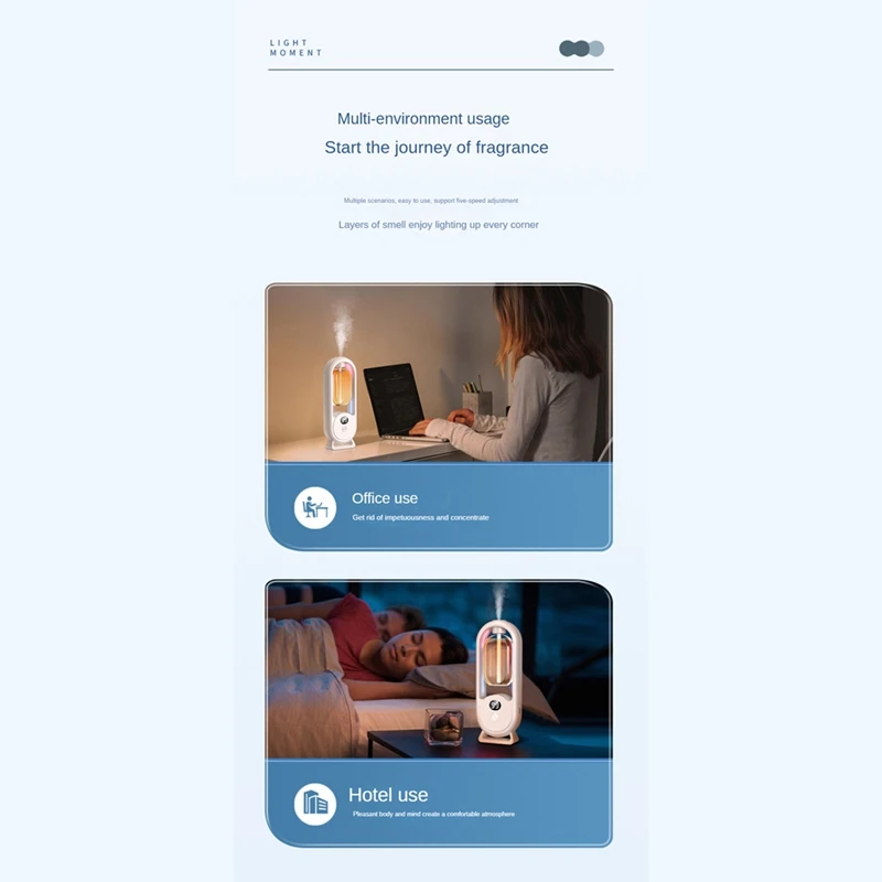 Wall Mounted Essential Oil Diffuser Rechargeable Timed Spray Digital Display Air Freshener