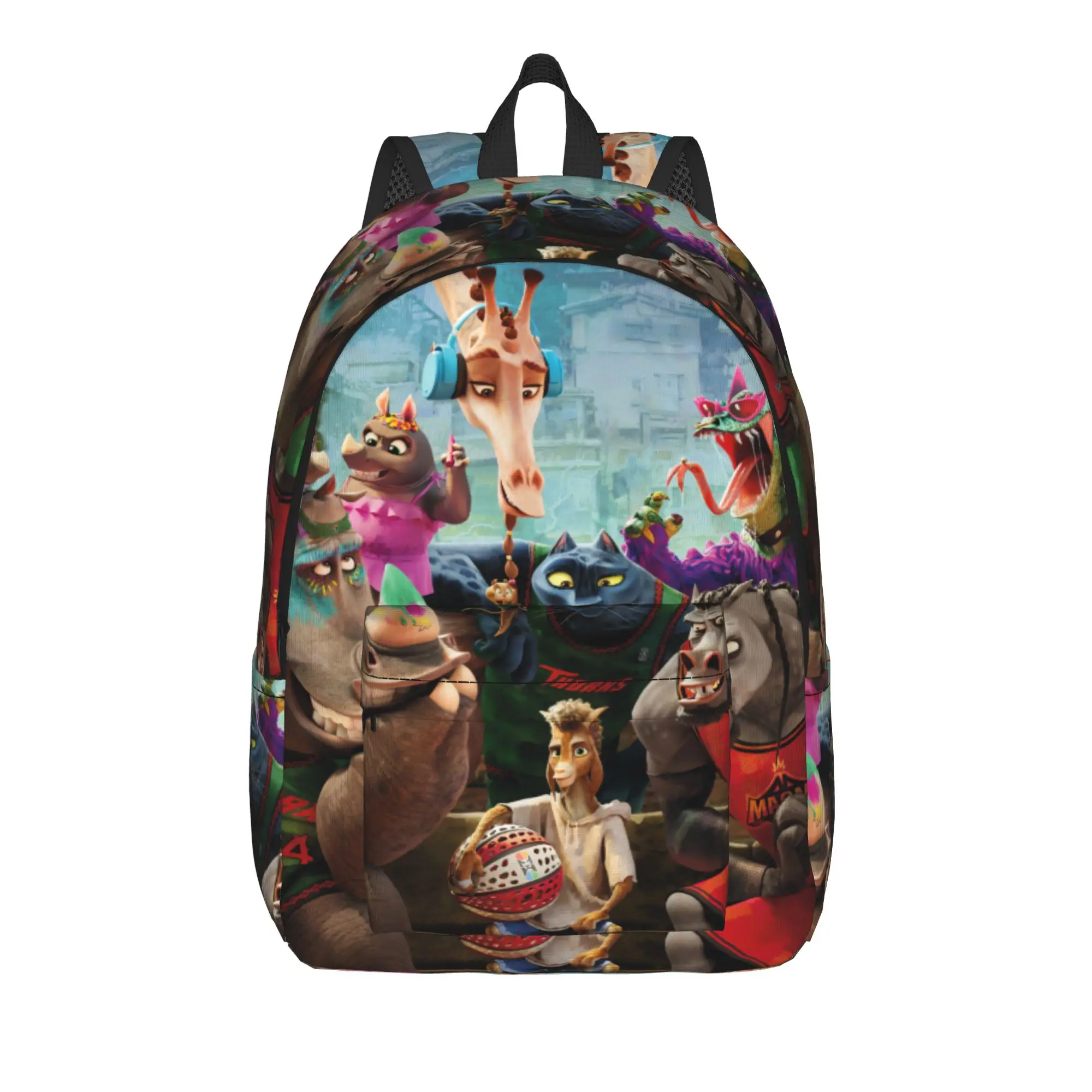 Cartoon Goat Backpack  Student Polyester Sport Backpacks Durable Stylish School Bags Rucksack