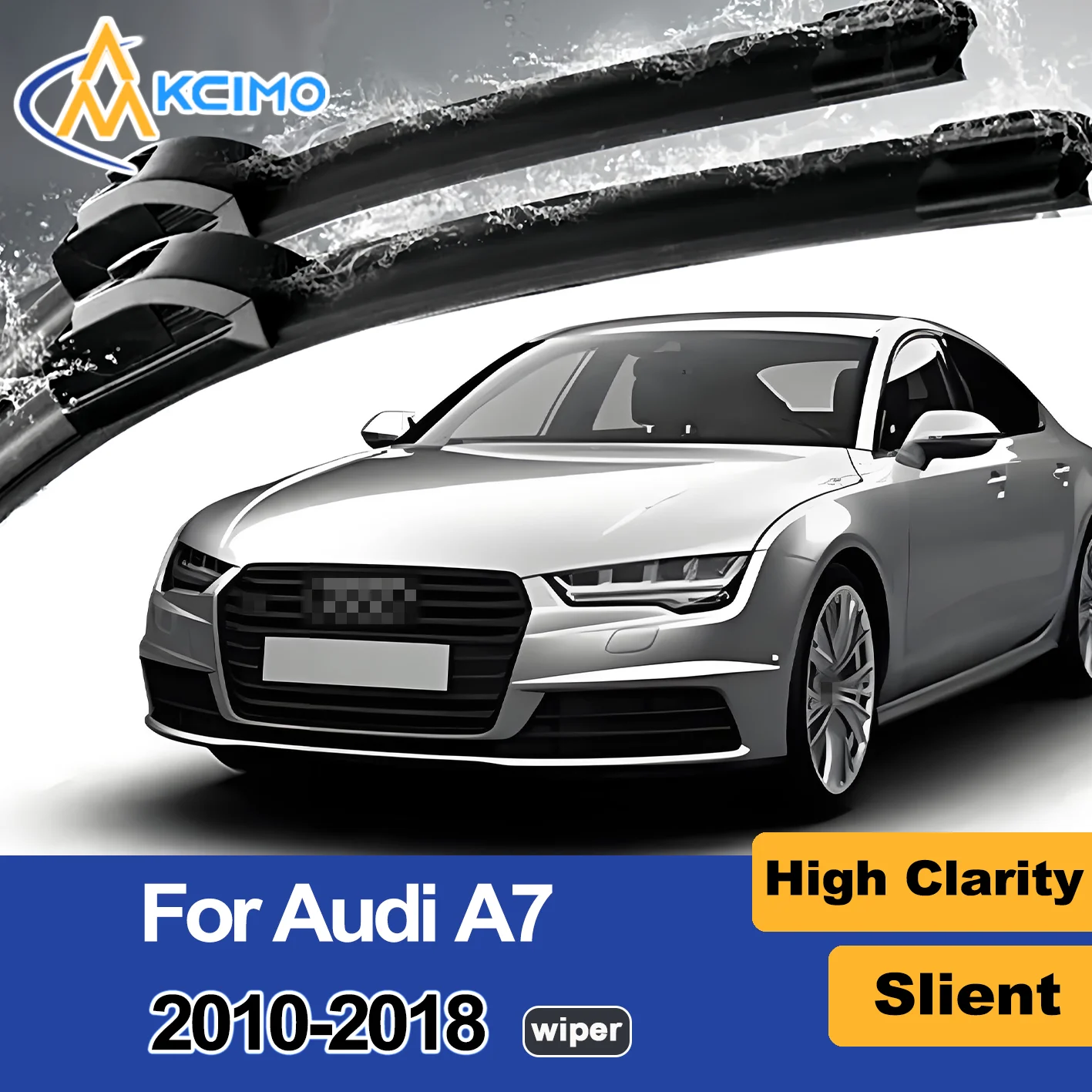 

KCIMO 2PCS New Wiper Blade for Audi A7 4G8 2010-2018 S7/RS7 Front Windshield Auto Wipers Blade Accessories 2018 2017 2016 2015