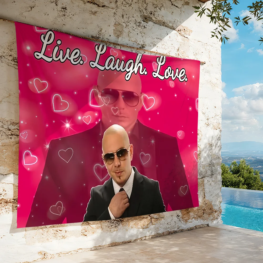 Funny Singer Pitbull Mr. Worldwide flag For Living Room Home Dorm Decor Wall Outdoor Camping Party Banner Gifts